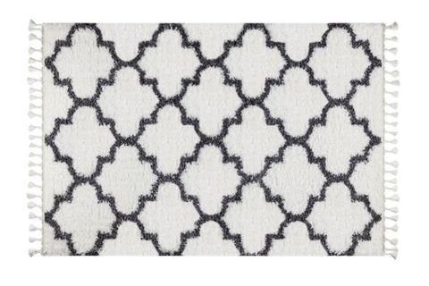 MARAKESH SHAGGY HALI 1573C, BEYAZ ANTRASİT, 200X290