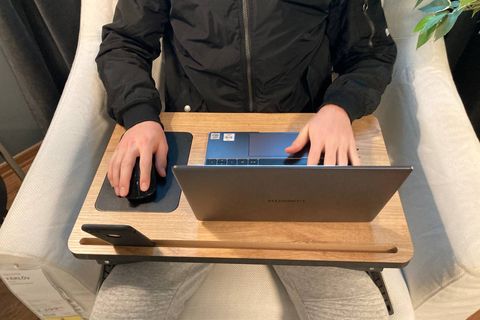 AXOLOTL FOLDAWAY TELEFON VE TABLET BÖLMELİ LAPTOP SEHPASI, NATUREL