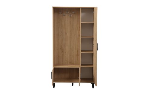 BLESK ASKILIKLI PORTMANTO VESTİYER, CEVİZ