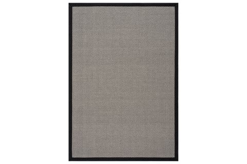 SİSALO BORDURE KREM SİYAH SİSAL HALI, SİYAH BORDÜR B3421E, 80X120