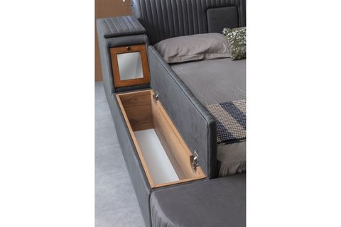 SUNLİNE MASAJLI SES SİSTEMLİ AKILLI KARYOLA, ANTRASİT, 160X200