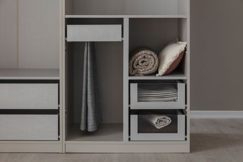PANDORA NOX, DOLAP MODÜLÜ, 45 CM CAMLI ÇEKMECE, TEKSTİL