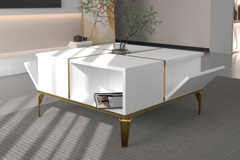 NİRVANA ORTA SEHPA, BEYAZ GOLD