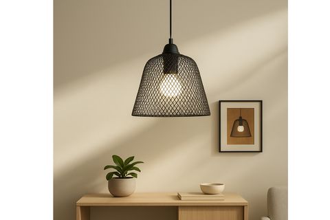 MAGNİA SİYAH İŞLEMELİ METAL SARKIT AVİZE