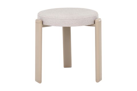 TERAS VİZON METAL AYAK TEDDY KUMAŞ İSTİFLENEBİLİR TABURE, 4 ADET, BEJ