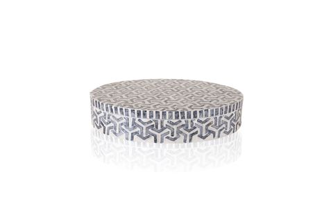 THE MİA SEDEF YUVARLAK KUTU 40X30X8 CM TLC0089