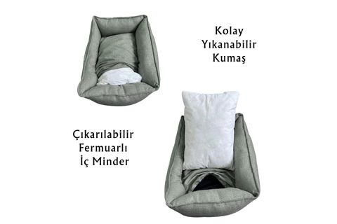 VANILLA KÖPEK YATAĞI A.YEŞİL XL BEDEN 75X95X22