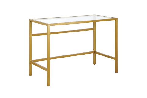 ELLA GOLD METAL CAM ÇALIŞMA MASASI
