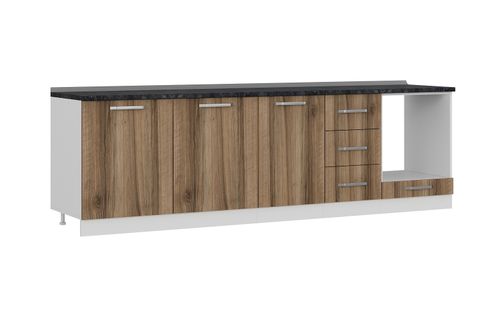 MİNAR 275 CM MUTFAK DOLABI BEYAZ DORE 275-D6-ALT MODÜL