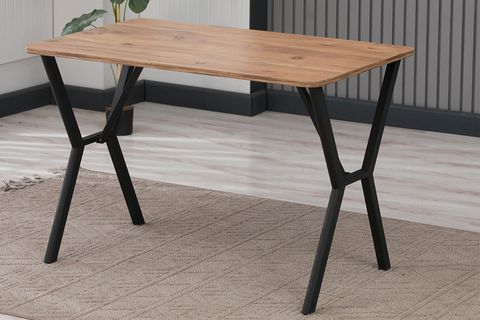 NOVA MUTFAK MASA TAKIMI, 4 SANDALYE, CEVİZ, 110X70 CM, GRİ