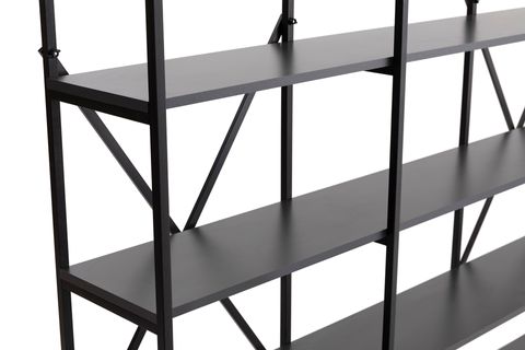 NİLAMU SERİSİ METAL KİTAPLIK, 5 RAFLI, ANTRASİT, 200 CM