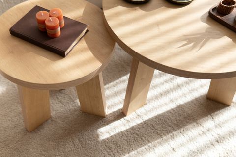 GİRONA İKİLİ OVAL ORTA SEHPA TAKIMI, MEŞE