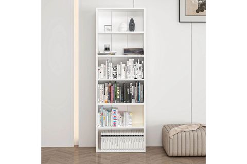 ADEL KİTAPLIK, BEYAZ, 5 RAFLI