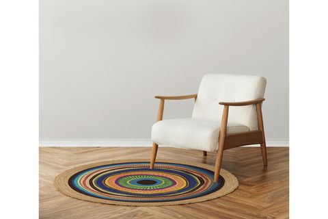 PARİA HOME JÜT ÖRME HALI, NAZAR BONCUĞU, 80X80