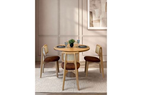 ARMİN AHŞAP MASA TAKIMI, 110X110