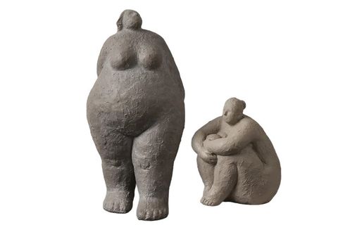 İSKANDİNAV MERY OBJE İKİLİ SET, GRİ BEJ