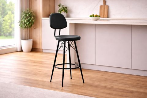 EYFEL BAR SANDALYESİ, SİYAH, SİYAH