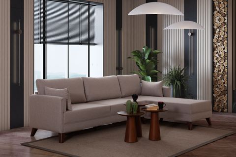 GLORİA KÖŞE KOLTUK, KREM, SAĞ KÖŞE