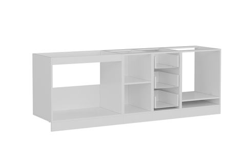 MİNAR 230 CM MUTFAK DOLABI BEYAZ ANTRASİT 230-A3-ALT MODÜL