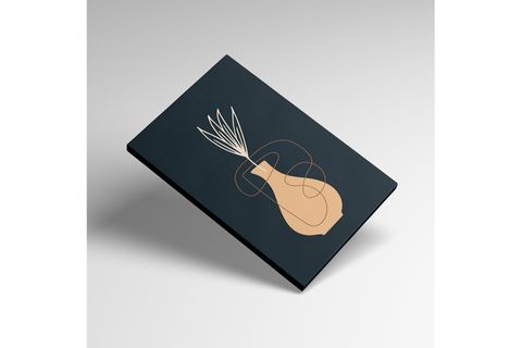 HOMEPACK SOYUT VAZO SİYAH MAVİ LACİVERT ABSTRACT 3 PARÇA TABLO SETİ, 40X60, HP067