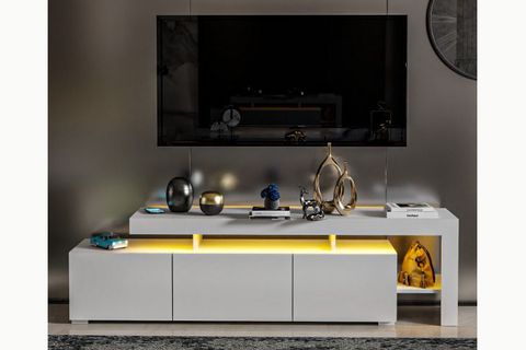 LUMA LED IŞIKLI TV ÜNİTESİ KONSOL, BEYAZ, 192 CM