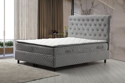 SONATA VASSİ ÇİFT KİŞİLİK BAZA+BAŞLIK+YATAK, GRİ, 120X200