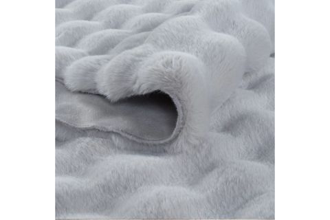 DARCİO BUBBLE YUMUŞAK DOKULU POST HALI, OVAL, GRİ, 50X80