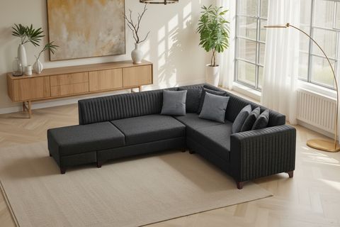 BERLİN KÖŞE KOLTUK, ANTRASİT, SOL KÖŞE