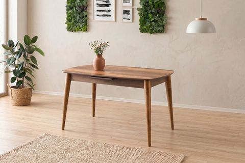 ESSEN MASA VE ETRO SANDALYE TAKIMI, CEVİZ, 130X80