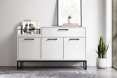 FURMET MODÜLER YUKON  KONSOL, BEYAZ, 3 KAPAKLI 1 ÇEKMECELİ