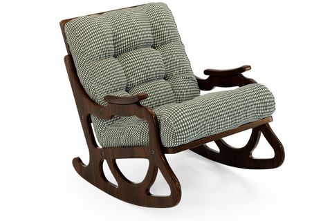 COZY SALLANAN SANDALYE, HAKİ KAZAYAĞI, CEVİZ AYAK