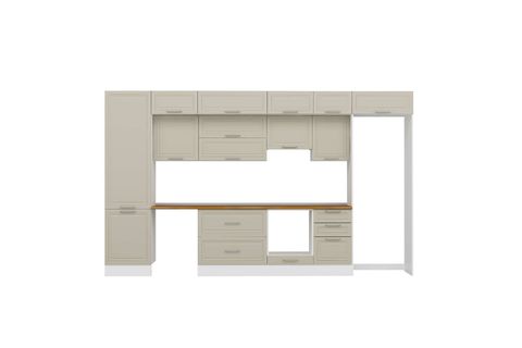 ALVİNKA 400X240 CM KLASİK MEBRAN MUTFAK DOLABI, MBB E90B60S50 1 MEBRAN KUMTAŞI SUNTALAM