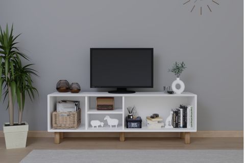 BOHEM SERİSİ TV ÜNİTESİ, NATURA MAT BEYAZ