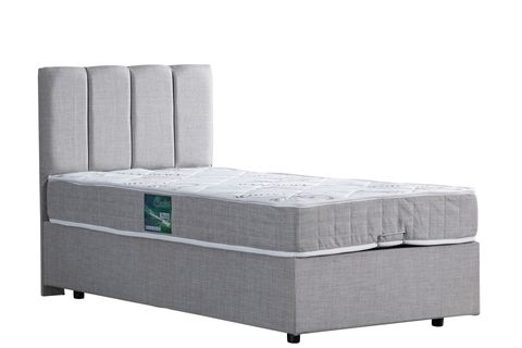 GABBA BAZA BAŞLIK VE PLUS YATAK SETİ, AÇIK GRİ, 180X200
