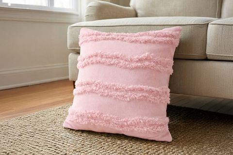 PÜSKÜLLÜ PAMUK KIRLENT KILIFI, PEMBE