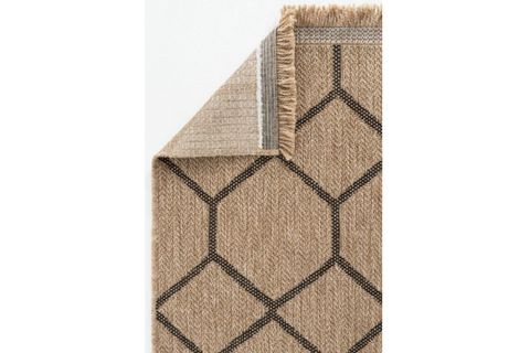 HALIMAX İNDİA JÜT HALI 669, SİYAH ÇİZGİLİ, 80X300
