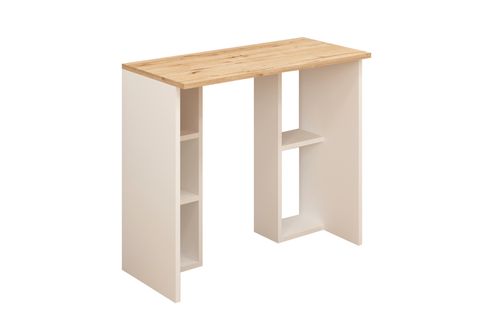 LUİS ÇALIŞMA MASASI, RAFLI, BEYAZ