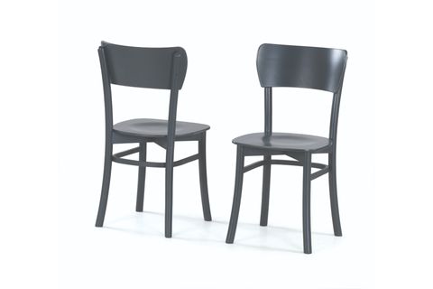 DAMLA SABİT MASA VE KAPALI KELEBEK SANDALYE TAKIMI, ANTRASİT, 125X80