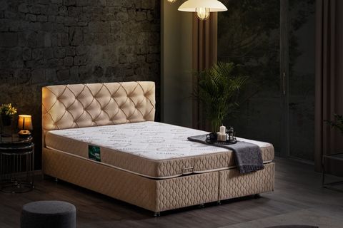 VİTA NEW BAZA BAŞLIK VE COMFORT YATAK SETİ, BEJ, 180X200