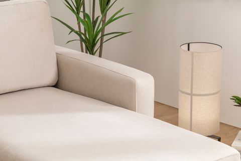 MERLİN DAYBED, İNCE KOL, NATUREL AYAK, KADİFE KUMAŞ, KREM
