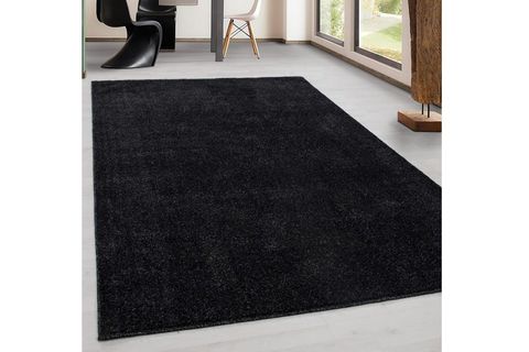 MODERN DESENLİ HALI KISA HAVLI BULANIK DÜZ RENKLİ ANTRASİT 160X230