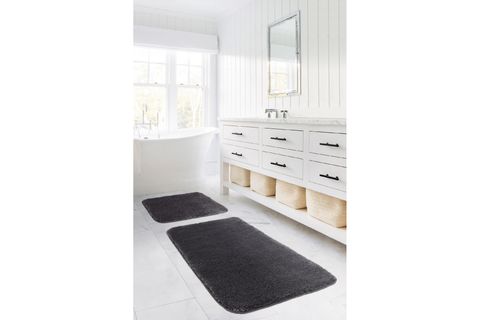 SEGURA PELUŞ KAYDIRMAZ TABAN İKİLİ BANYO PASPASI, ANTRASİT, 60X100-50X60