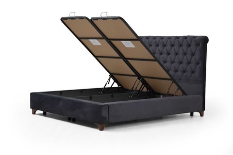 DELUXE BAZA+BAŞLIK, ANTRASİT, 150X200