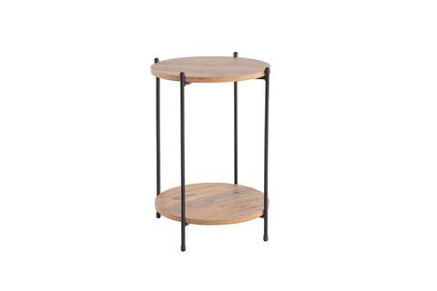 WEBLONYA DEKORATİF SEHPA, YUVARLAK, CEVİZ