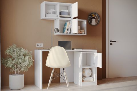 ÇOK FONKSİYONLU MODERN ÇALIŞMA MASASI, KAPAKLI