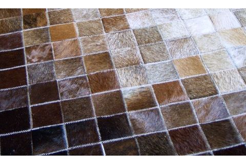 AKTÜEL DERİ PATCHWORK MULTİ KAHVE 200X300