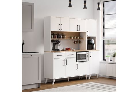 LAVO ÇOK AMAÇLI KAHVE KÖŞESİ DOLABI, 9 KAPAKLI, 180 CM