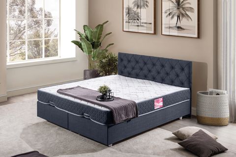 DOLCE BAZA BAŞLIK LETTO YATAK SETİ, LACİVERT, 150X200