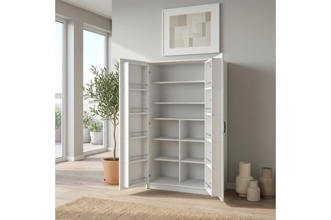CABANA 21 BÖLMELİ TEKERLEKLİ KİLER DOLABI, BEYAZ