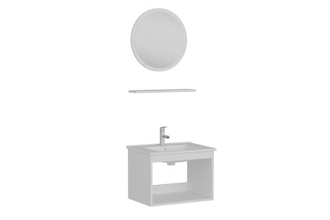 NİKA BANYO DOLABI 65CM AS2K 1YA1R ETJ BEYAZ ANTRASİT